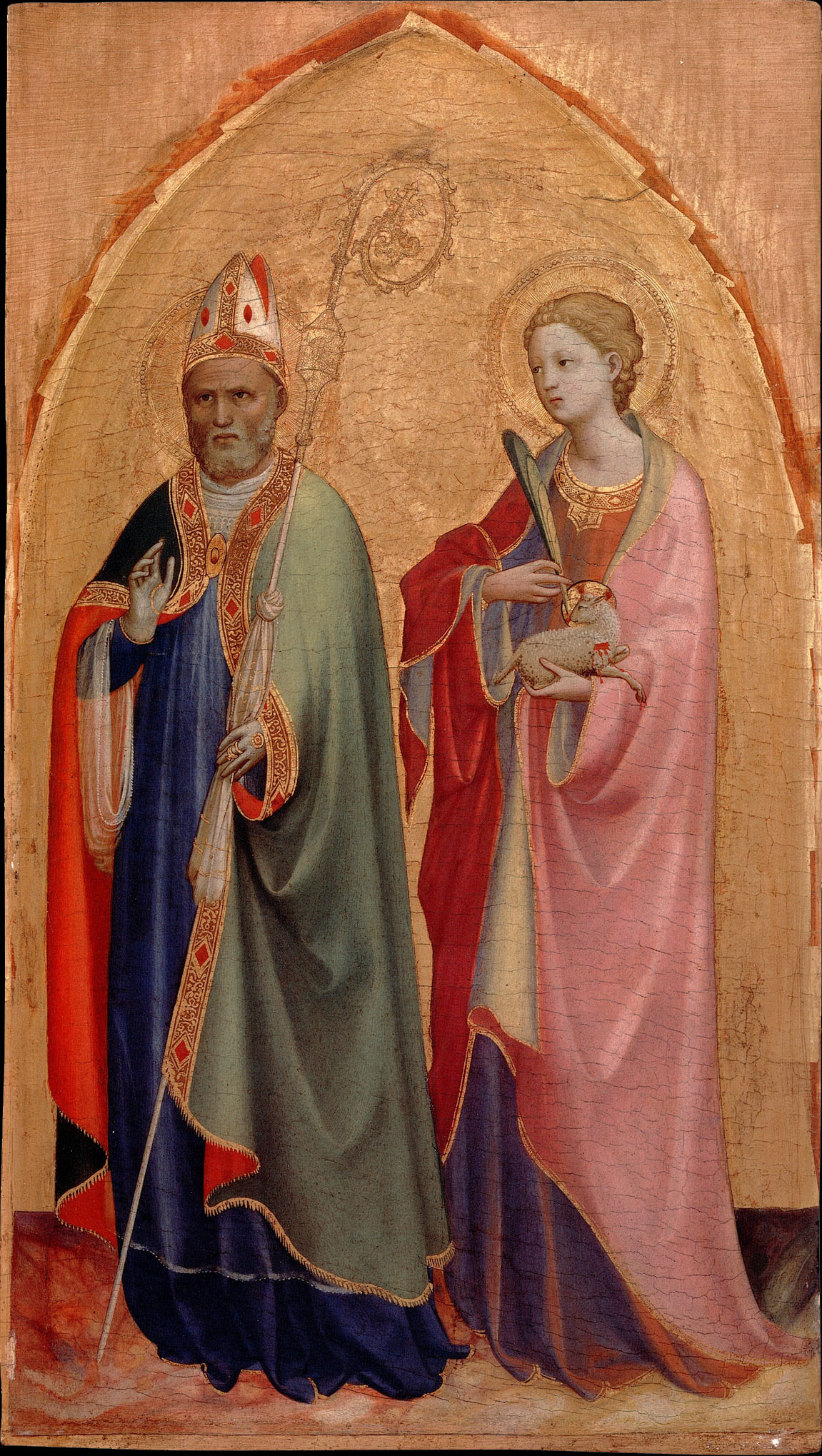 Фра Анджелико. Святой Зенобий(?) и Святая Агнесса