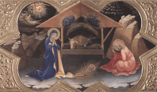 Рис.1. Лоренцо Монако. Рождество. Ок. 1410-13. Галерея Уффици, Флоренция