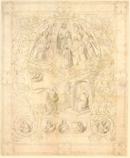 Лоренцо Монако(?). Христос в доме Марии и Марфы Около 1410. Апостольская Библиотека Ватикана, Ватикан